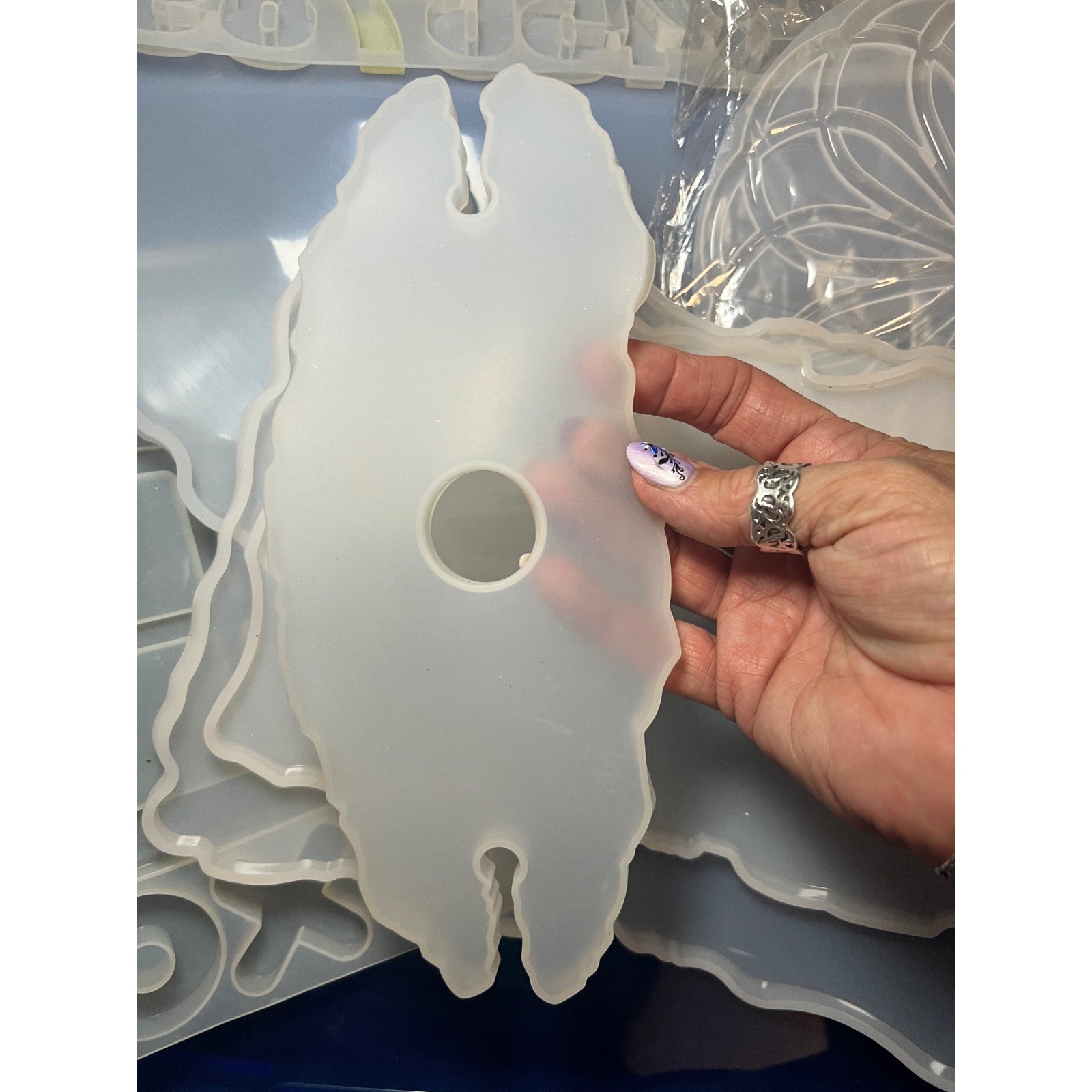 Large Silicone Resin Molds Lot Alphabet Tray Geode Coaster Epoxy Craft Set