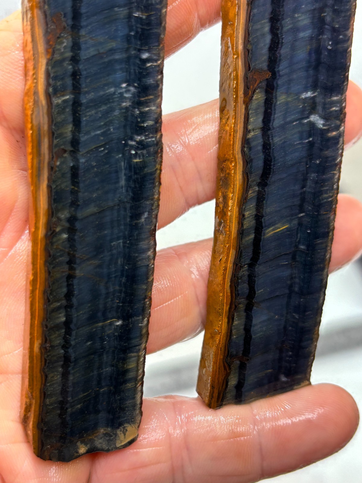 Blue Tiger Eye Agate Rough Slabs Cabbing Lapidary Carving Combo Ship Avail