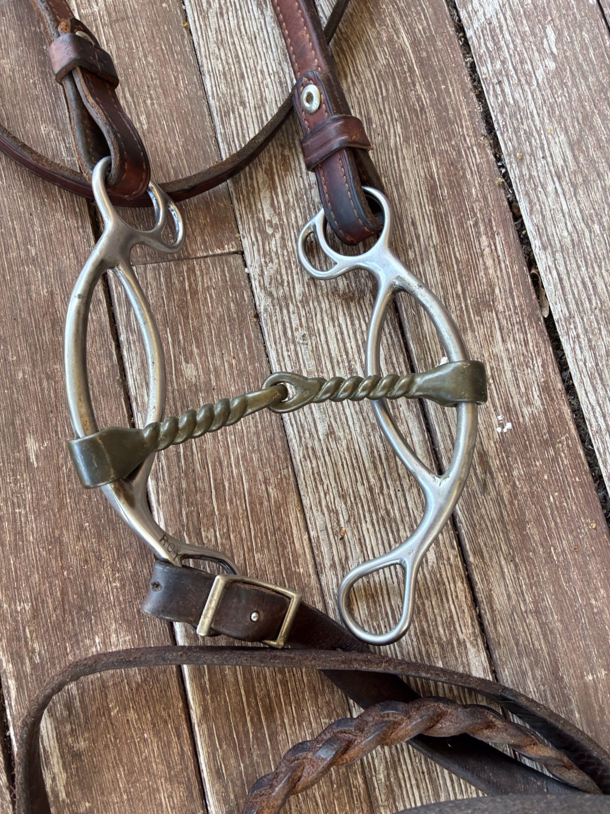 Champion Equine Headstall And Roy Robinson Snaffle Bit Good Condition