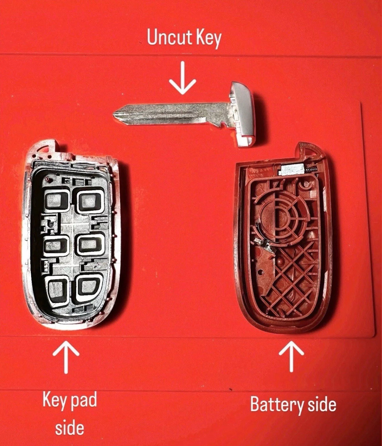 RED SRT KEY FOB SHELL Dodge Charger Challenger Jeep