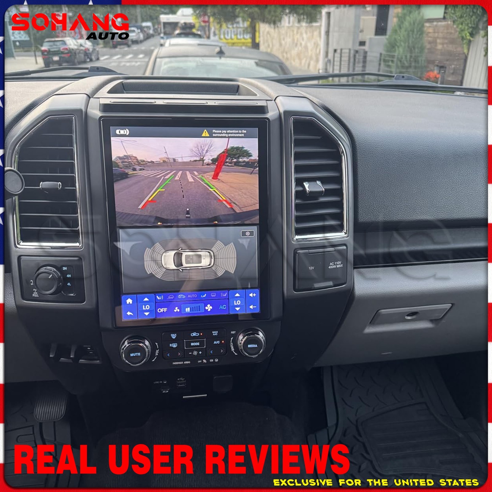 SoHang | 12.1'' Car Radio Stereo CarPlay For Ford F150 F250 F350 Tesla Style GPS