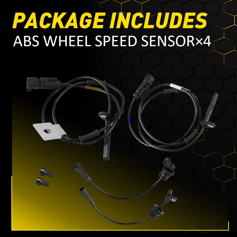 4X Front Rear Left&Right ABS Wheel Speed Sensor for 2010-17 Equinox Chevrolet ER
