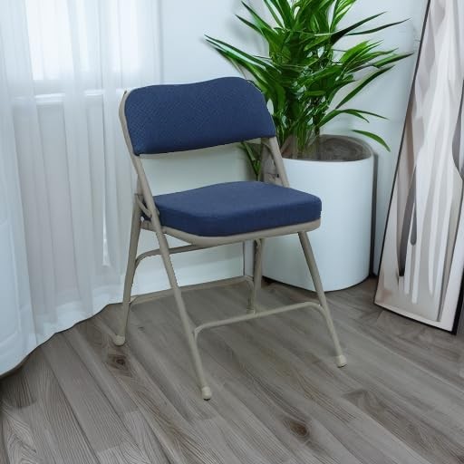 Flash Furniture Hercules Metal Folding Chairs w/ Cushioned Fabric Seat - Set of