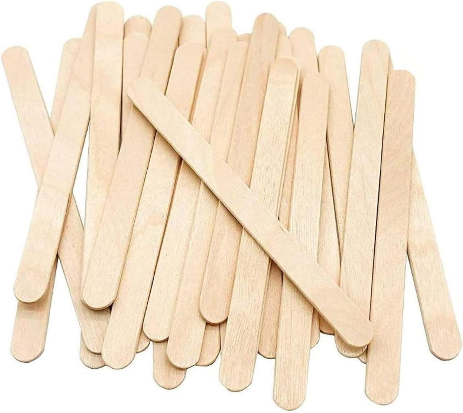100 Pcs Craft Sticks Ice Cream Natural Wood Popsicle Craft Sticks 4.5 Inch Lengt