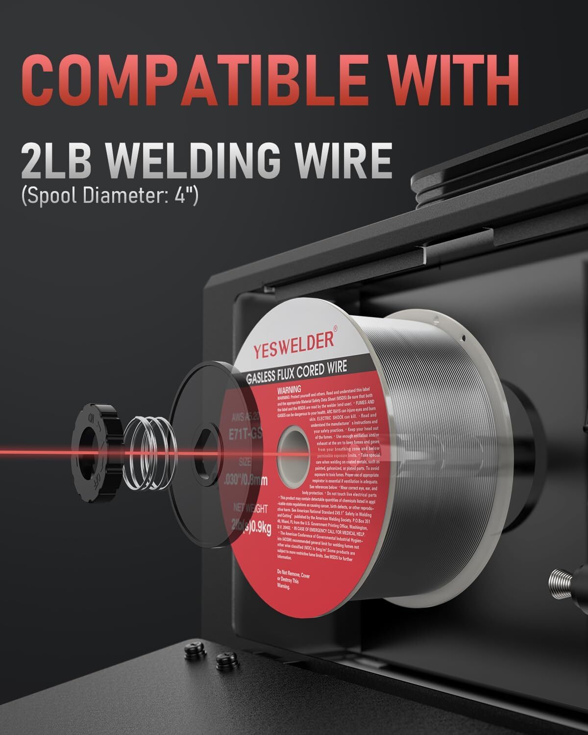 135Amp MIG Welder,110V Flux MIG/ Stick Welding Machine