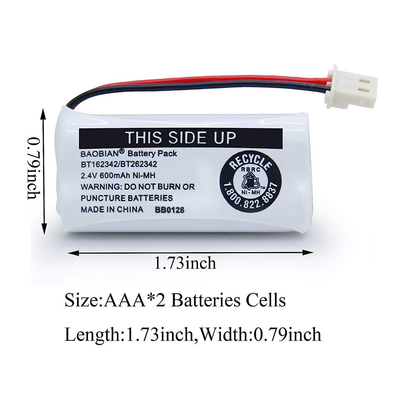 2x Cordless Phone Battery For AT&T BT166342 BT162342 VTech 89-1347-01-00 USA