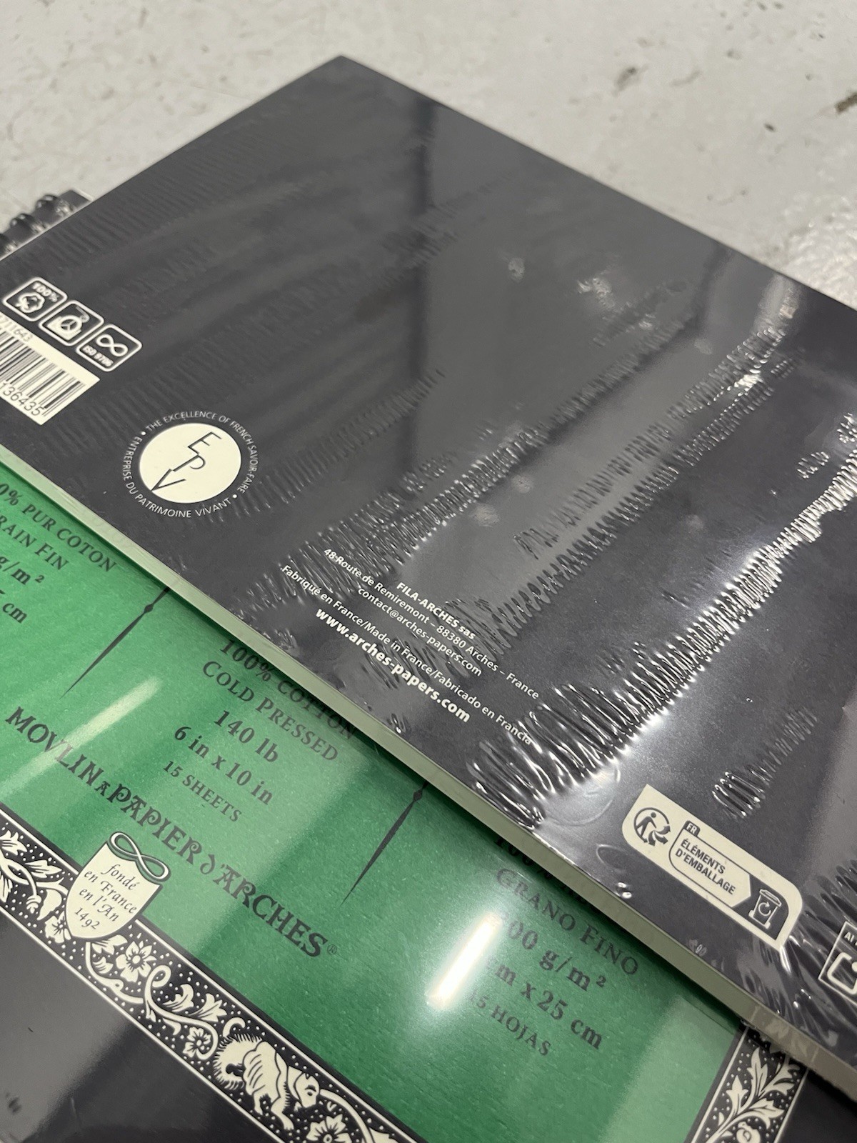 Lot Of 4 Arches Watercolor Travel Journal 6x10 100% Cotton Cold Pressed Paper