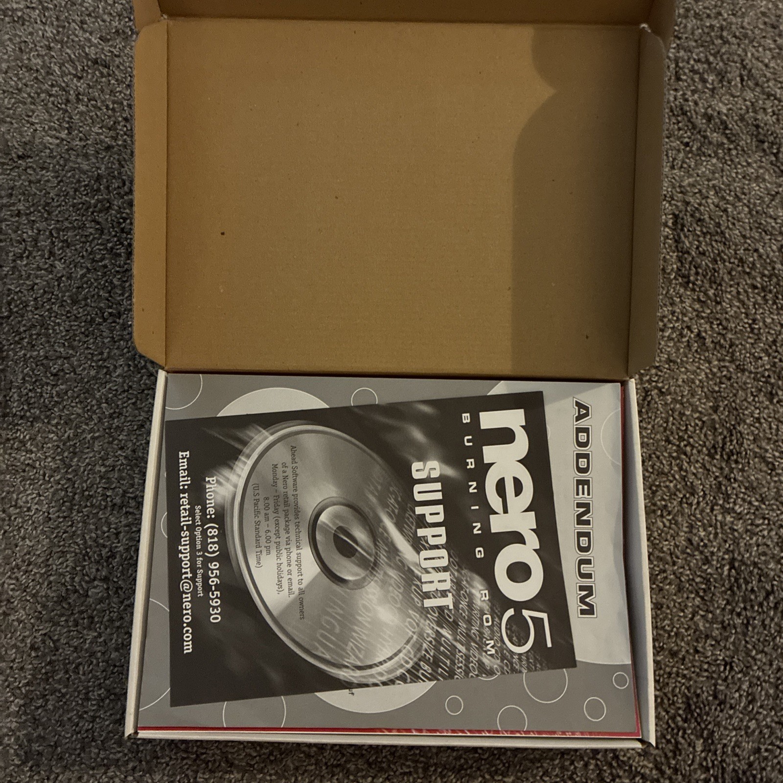 Nero 5 Burning Rom CD/DVD Software CIB Disc, Book and Code.