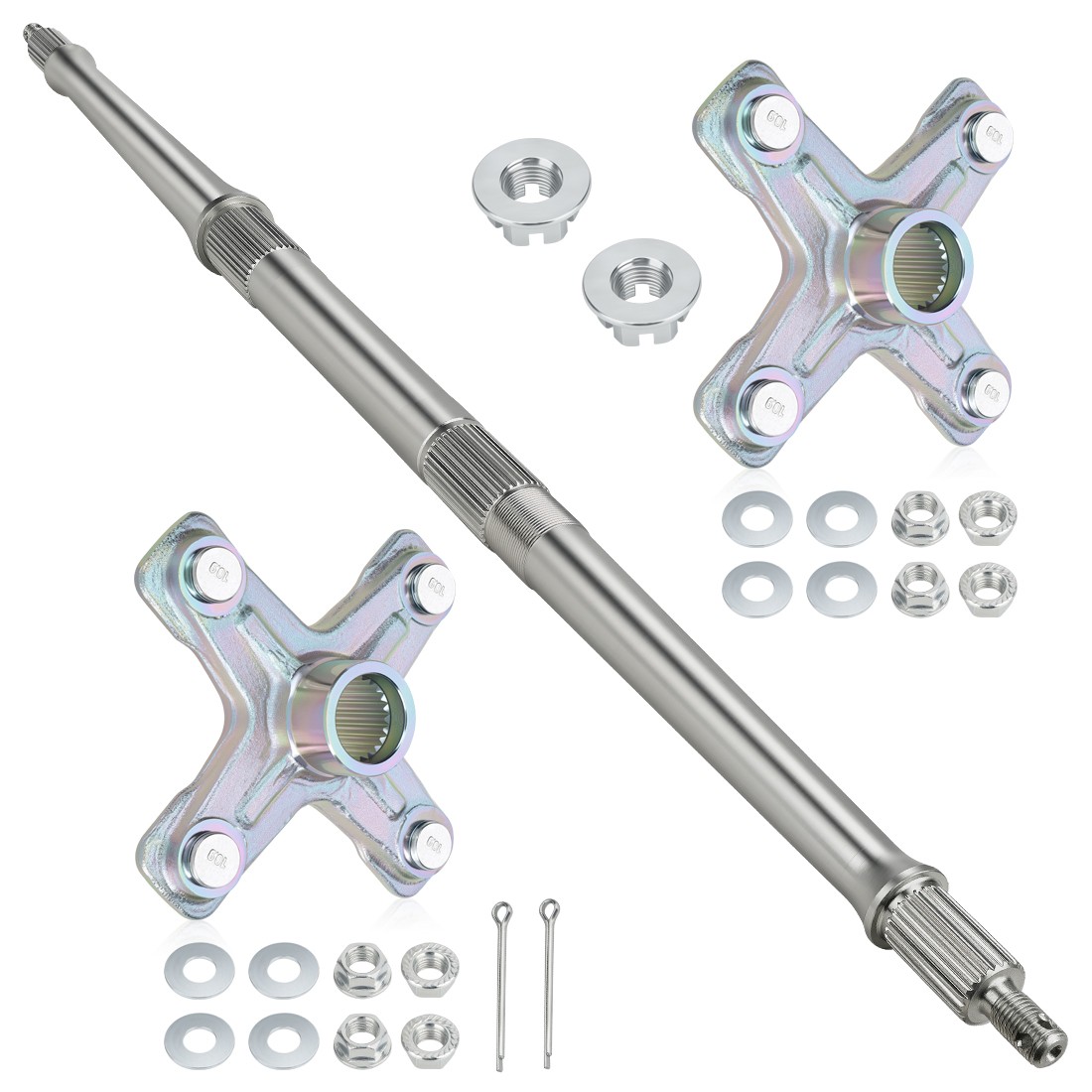 Rear Axle Shaft & Wheel Hubs Kit for Yamaha Banshee 350 YFZ350 1987 1991-2006