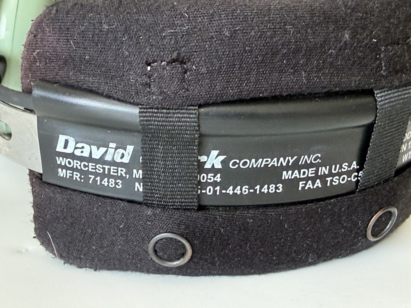 David Clark Aviation Headset Model H10-26 Noise Cancelling Microphone M7A