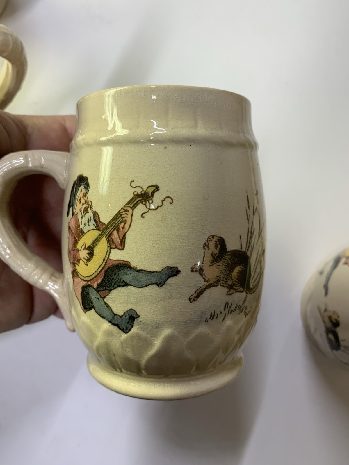 Antique Villeroy & Boch Mettlach Jug Mug Gnomes Read Description Geschutzt?