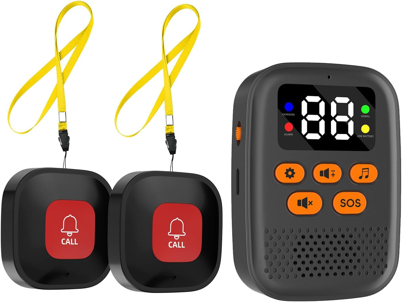 Medical Alert System for Seniors No Monthly Fee - Necklace & Wristband Call But