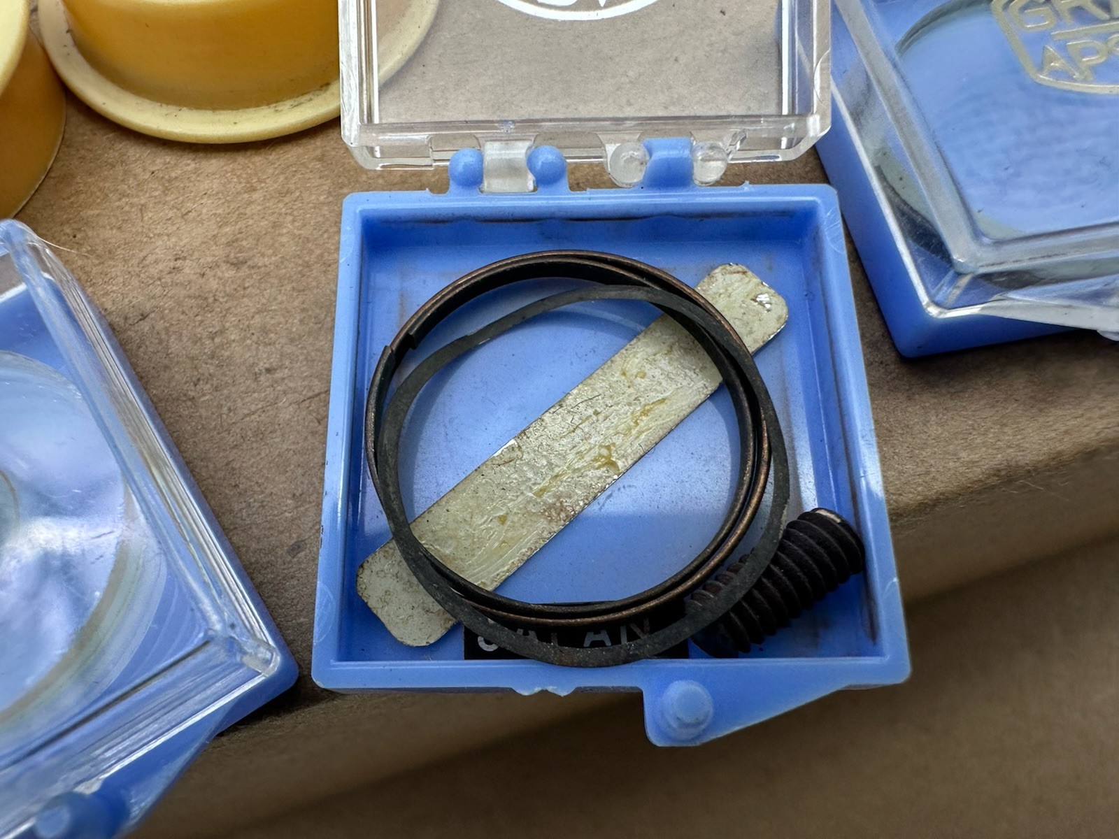 Lot of Vtg Microscope Lens Filters Glass Pearl Bausch Lomb Leitz Graf Apsco Etc