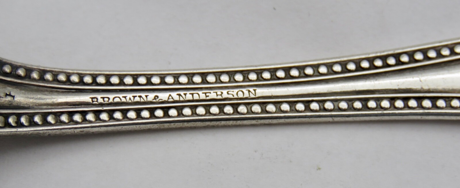 Brown & Anderson Coin Silver Wilmington NC Southern 8-1/4" Tablespoon 1850-1870