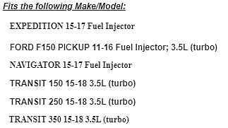 Ford 3.5L 3.5 Turbo EcoBoost Fuel Injector Rail Assembly & Injector 6 Set