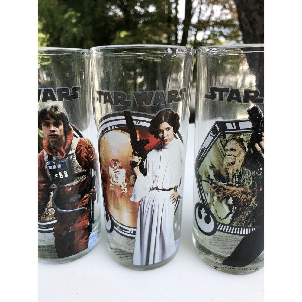 Star Wars 2013 Lucas Films Printed Glass Set 4 Pcs 10oz Drinkware