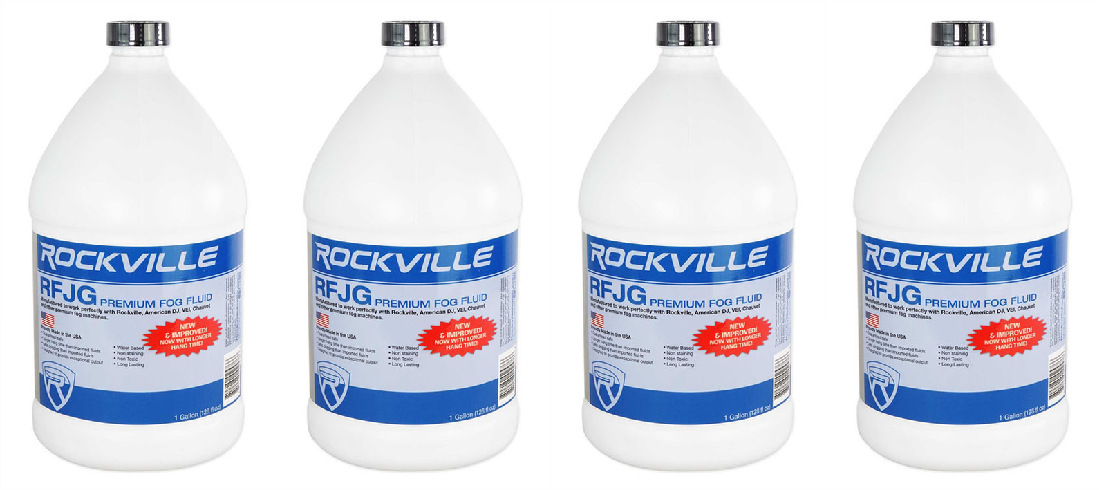 4) Rockville RFJG Gallons Fog/Smoke Juice Fluid For Chauvet/American DJ Machines