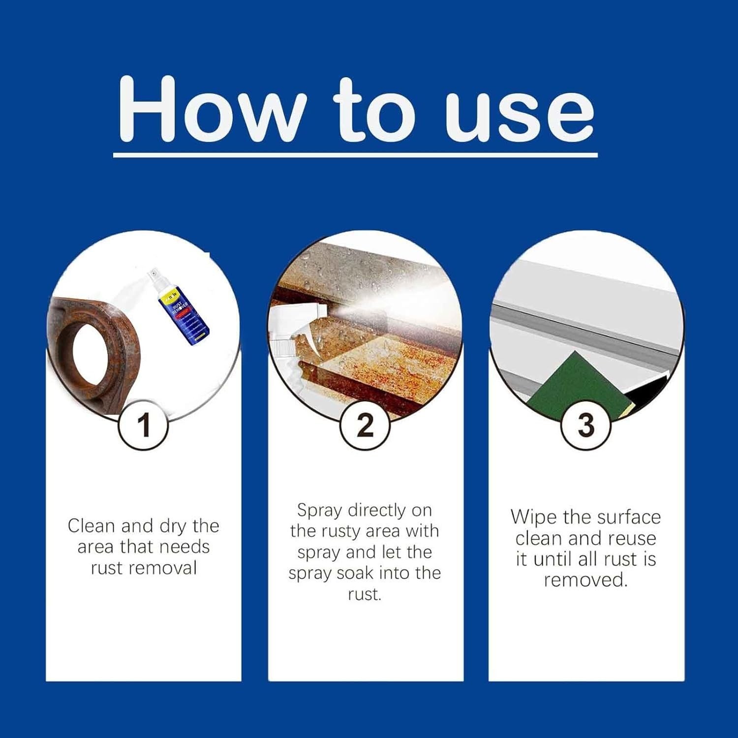 Wangle Rust Remover,Anti-Rust Lubricant Spray & Rust Remover Easy Application US