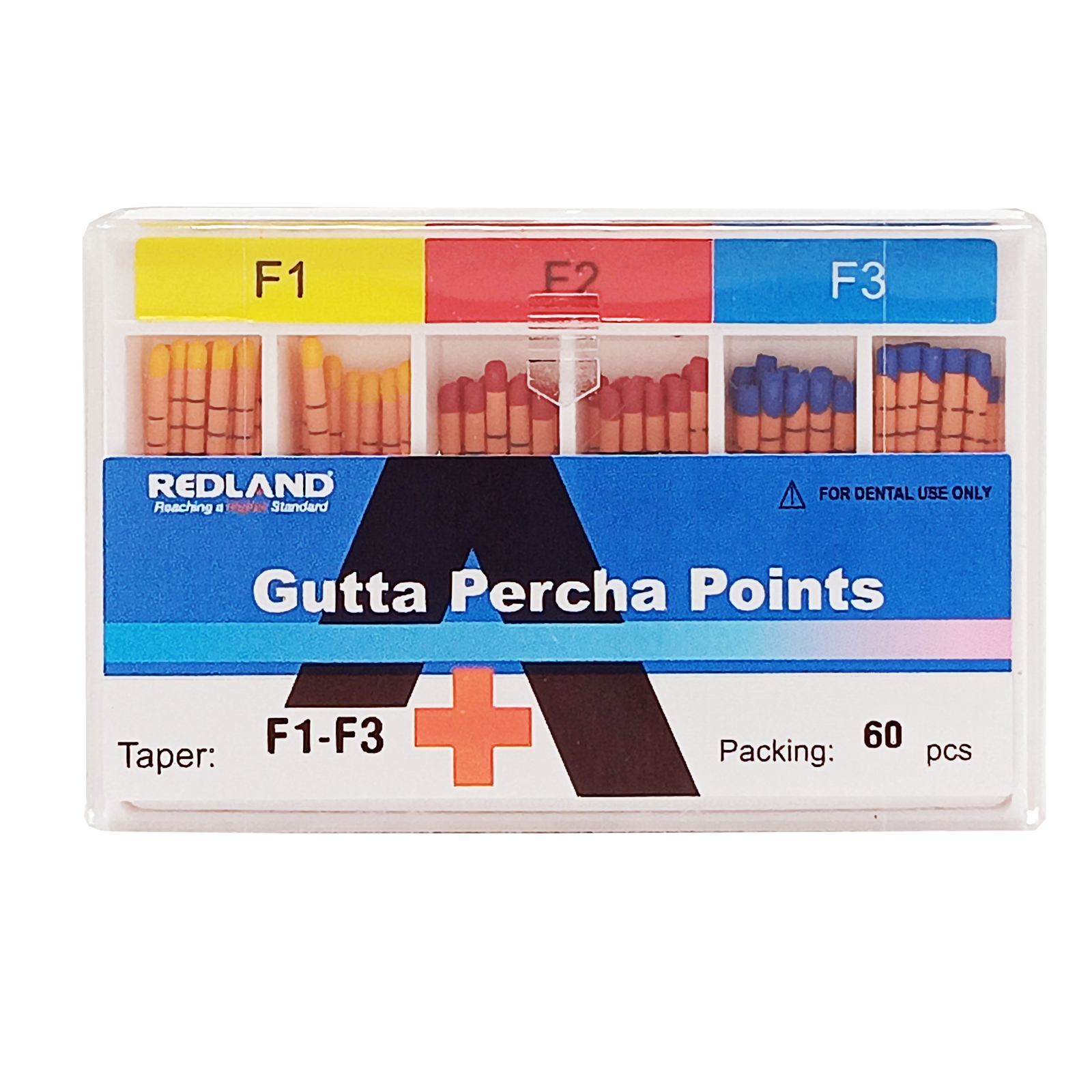 REDLAND Gutta Percha F1,F2,F3,F4,F5 100/Pk for Special TAPERED FILES (MM marked)