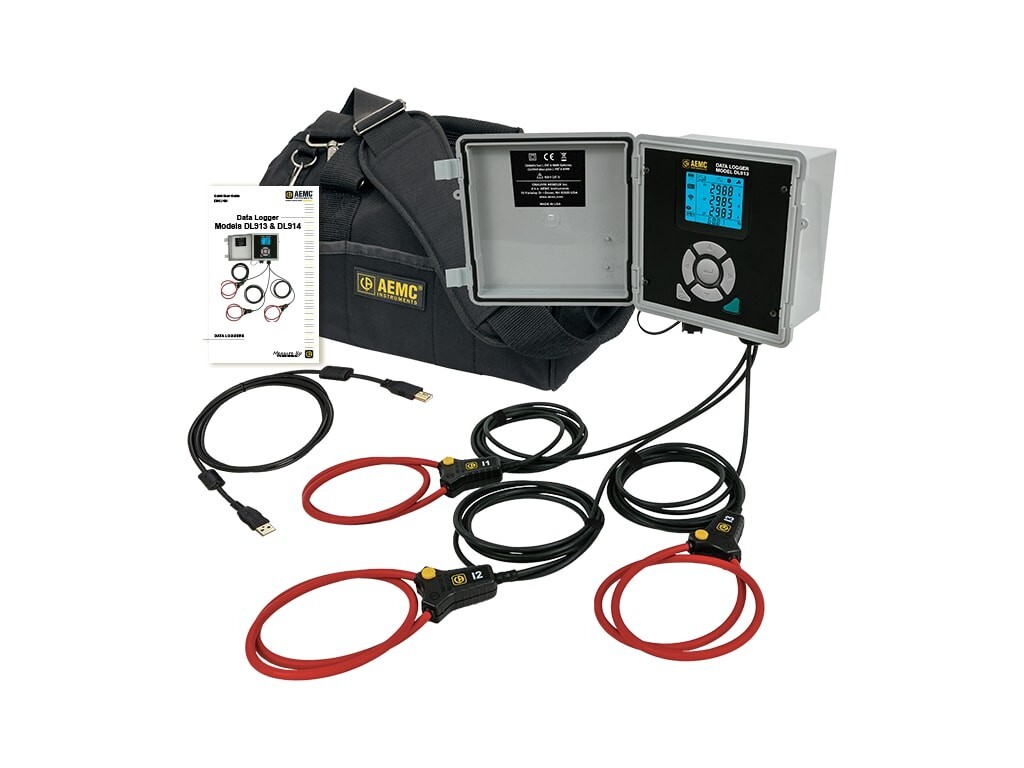 Data Logger AEMC DL914 (4-ch,TRMS,MiniFlex300/3000A, WiFi, DataView)