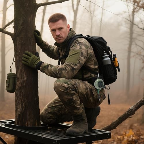 33ft Gear Retractable Bow Hoist for Hunting Thickened Bow Saddle Hunting green