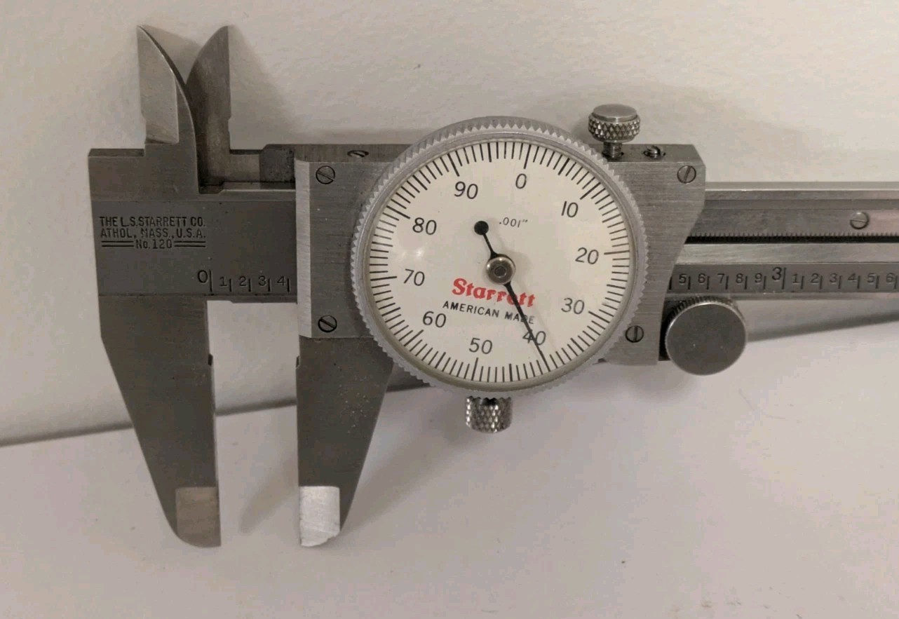 STARRETT No. 120 Dial Caliper 6" Very Nice Clean Working Condition Without Case