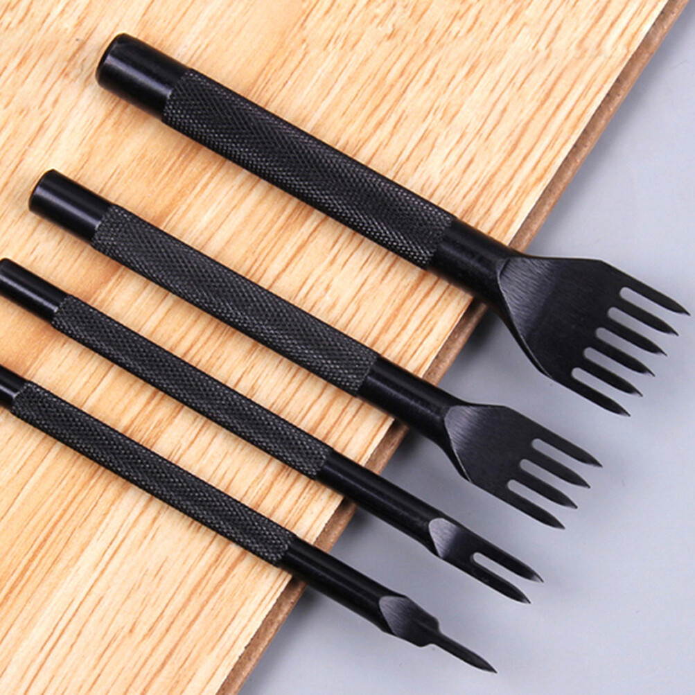 USA Leather Craft Tools Punch Kit Stitching Carving Sewing Working Skiving Knife