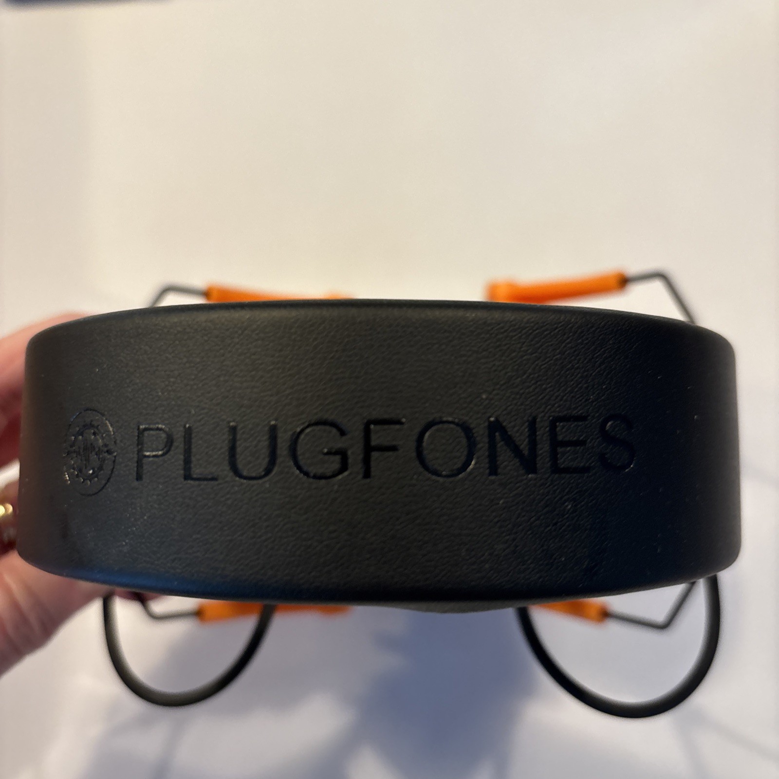 Plugfones Mercenary Lite Muff Wireless Ear Muffs Safety and Audio ORANGE READ