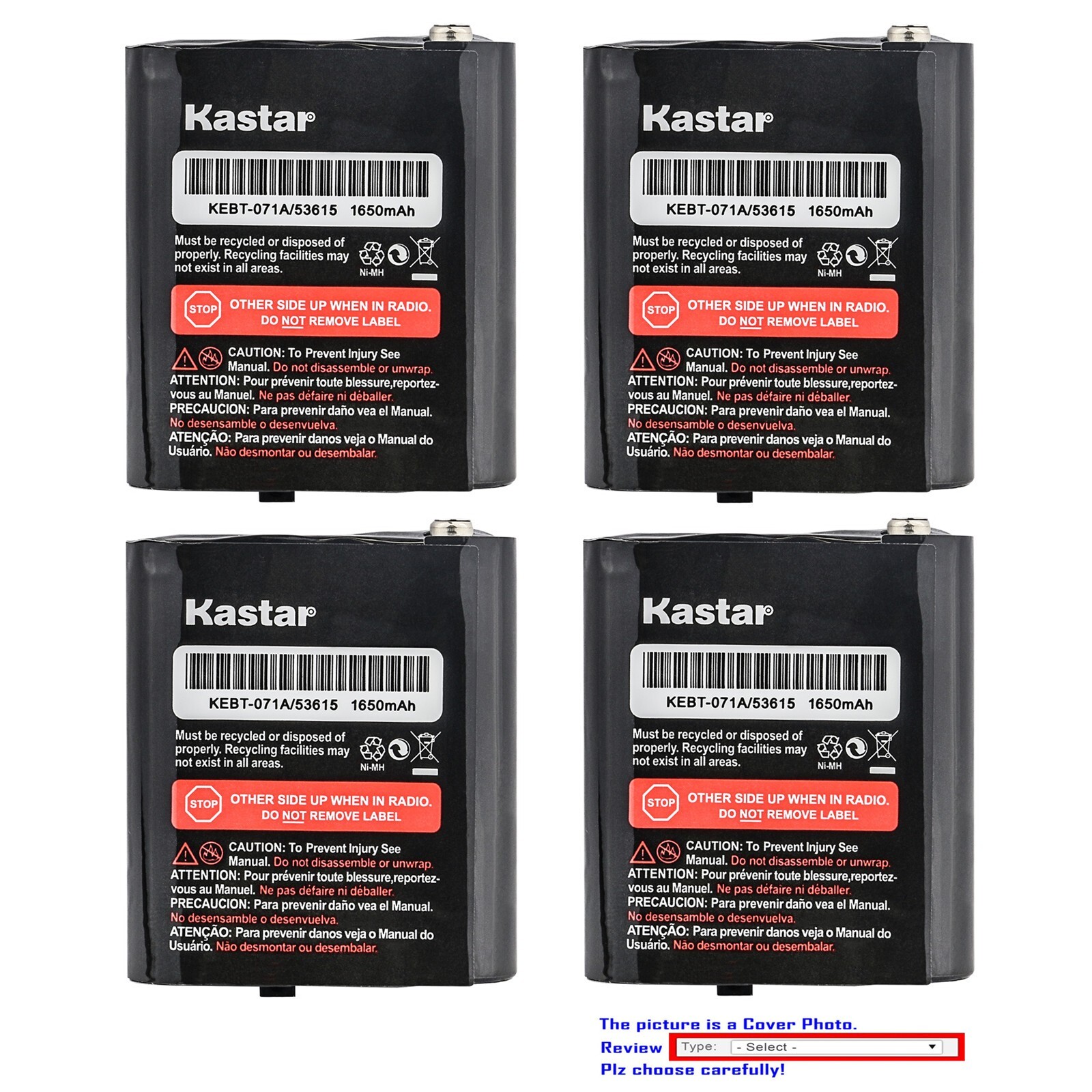 Kastar 1650mAh Ni-MH Battery for Motorola TalkAbout T480 T500 T600 H20 T605 H20