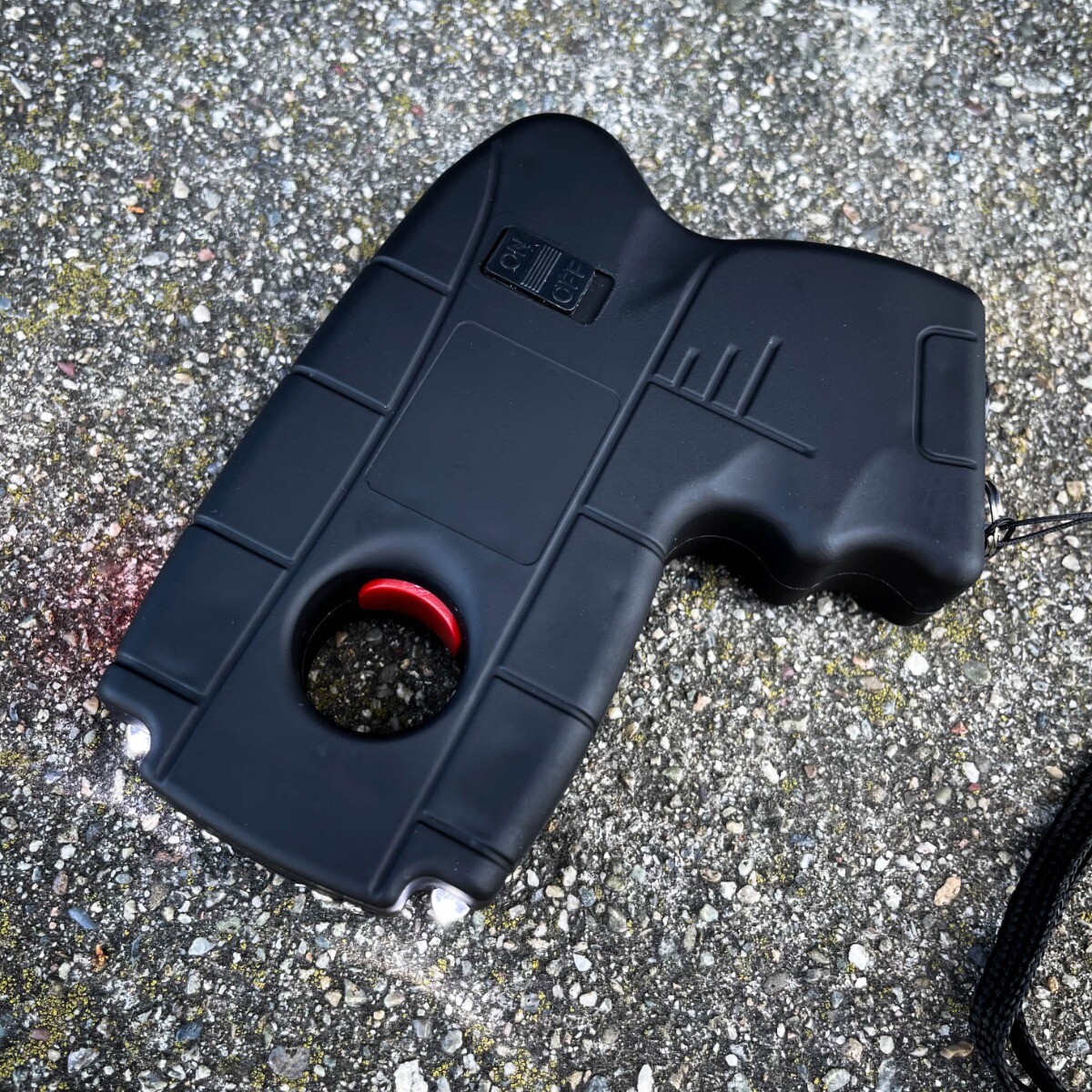 DZS 10 Million Volt Rechargeable Pistol Grip STUN GUN w/ LED Light & Safety Pin