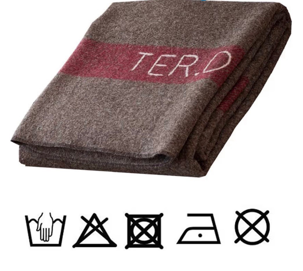 Wool Blanket 4.5lbs Swiss Army Military Reproduce Warm Thick Washable 59” X 80”