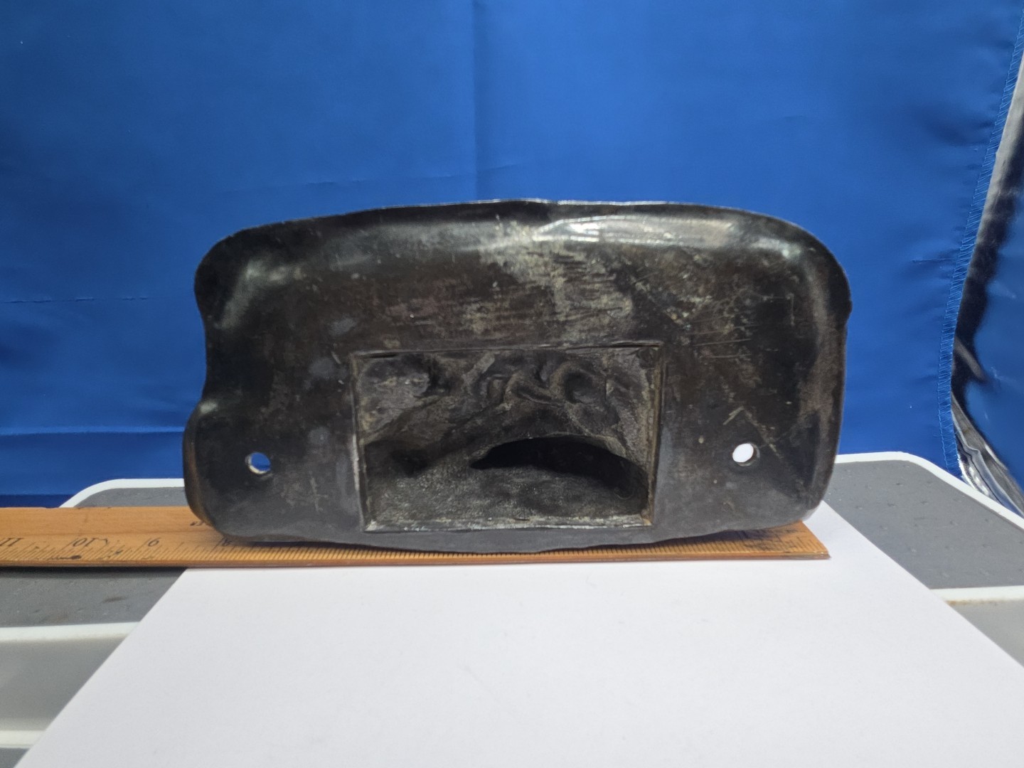 Art Nouveau Nude Maiden Water Inkwell Laying On Rocks Metal Trinket Earings TS