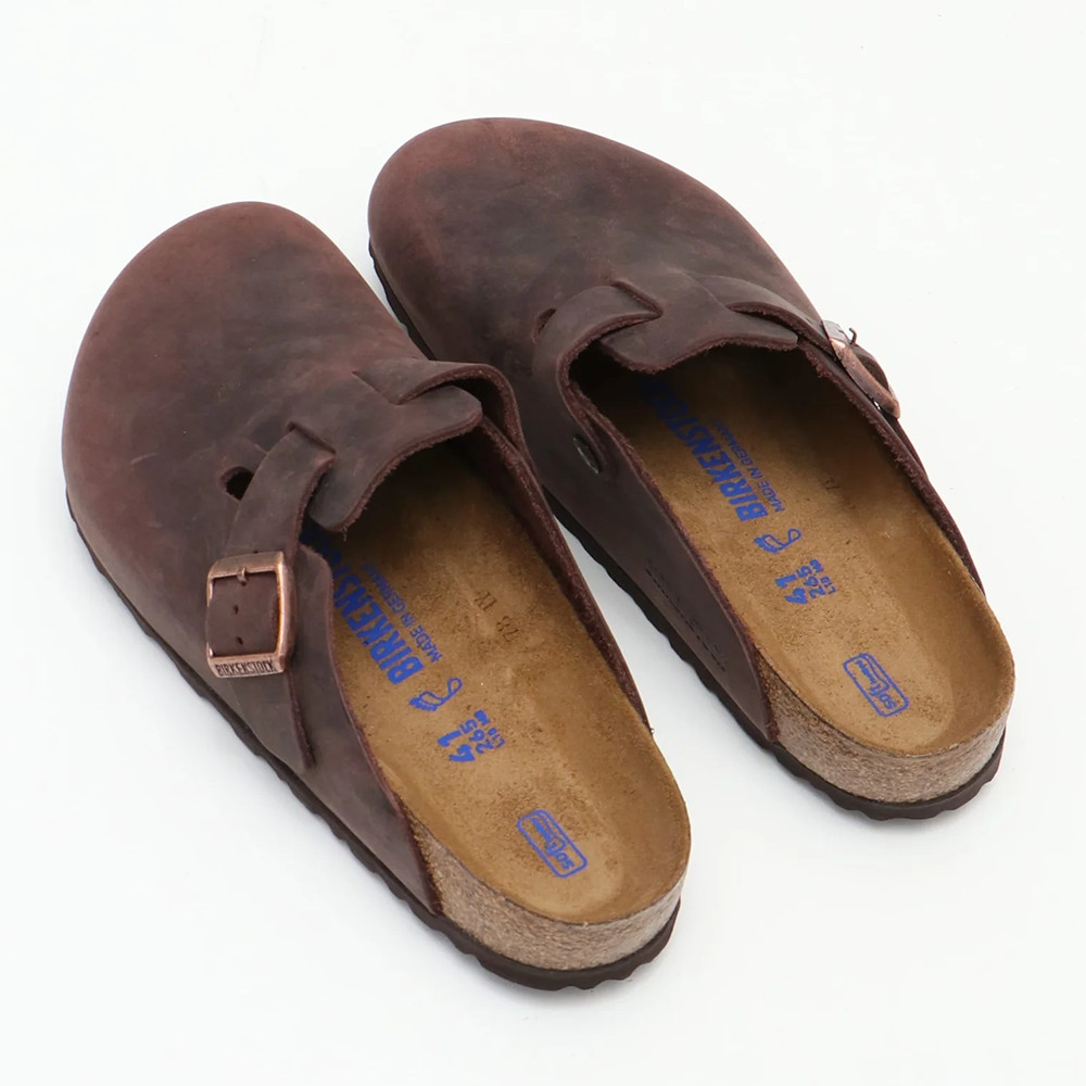 Birkenstock Boston Habana Oiled Leather Soft Footbed Clogs Women's Shoes