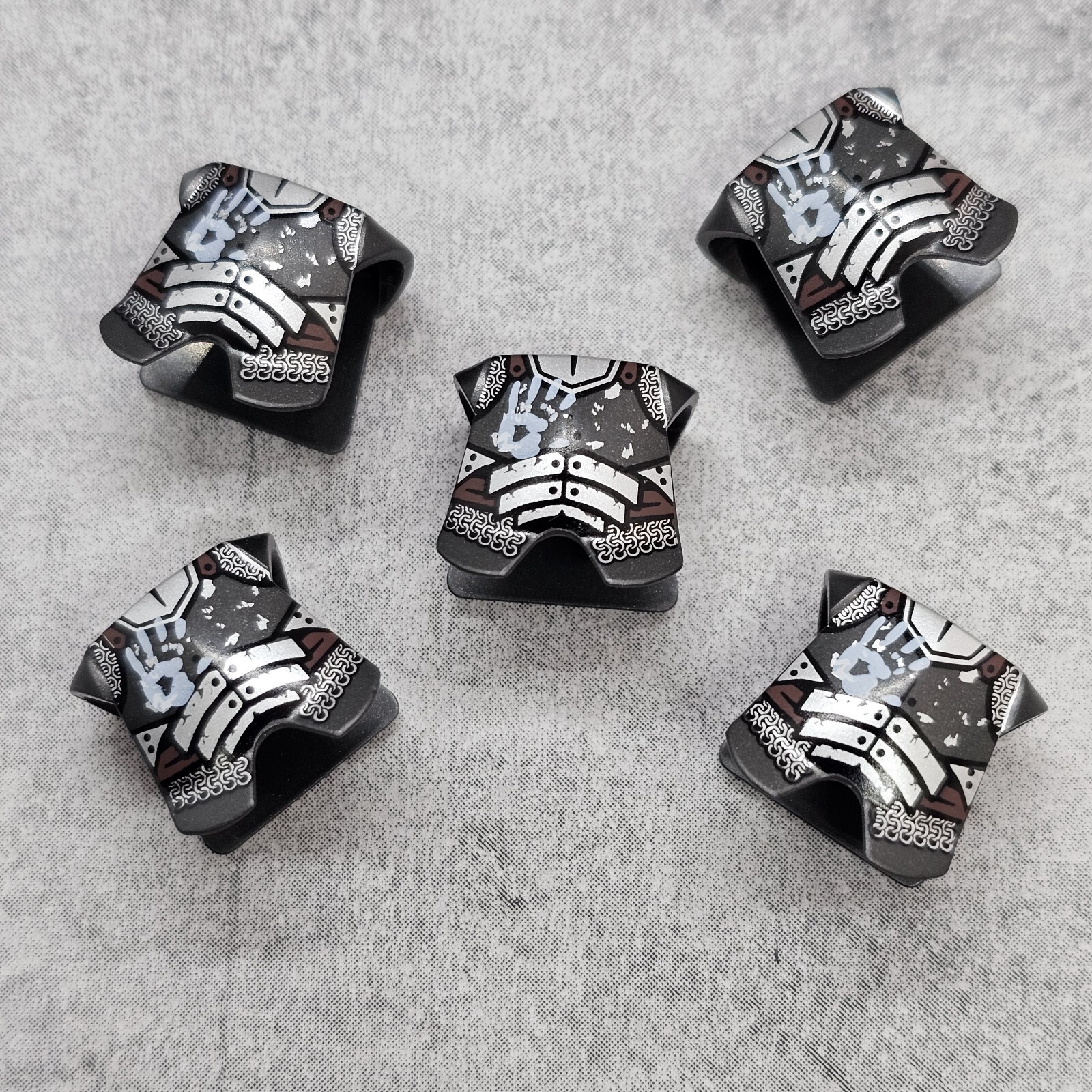 5pack Uruk-hai Orc Armor  Blocks Accessories for Minifigures Gt1ua01