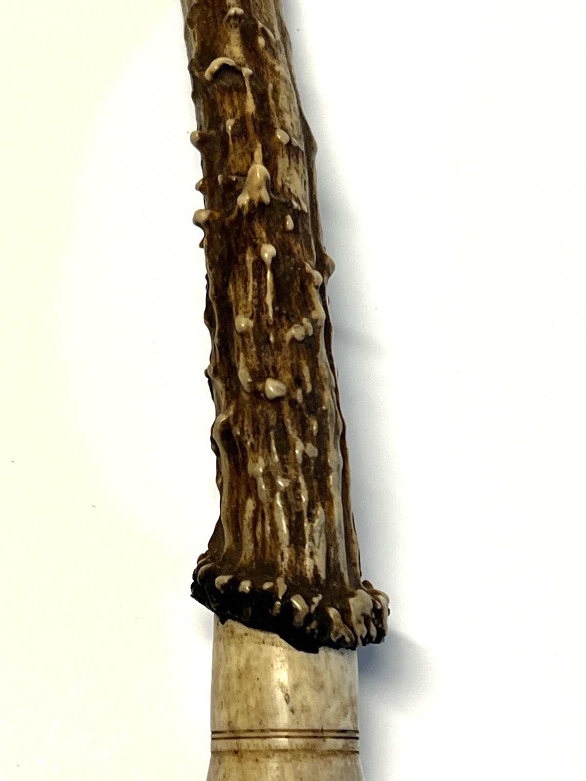 Antique Original Native American Indian Ceremonial Deer Antler Brush;
