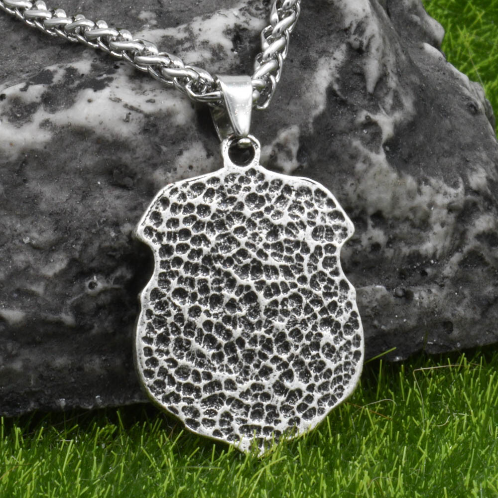 Archangel Saint St Michael Protect Us Medal Shield Pendant Necklace w 20" Chain