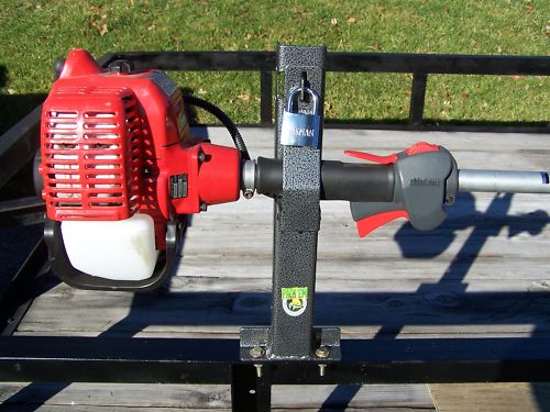 Lockable OPEN Trailer Single Trimmer Rack Holds 1 Landscape Trimmer- PK-6S