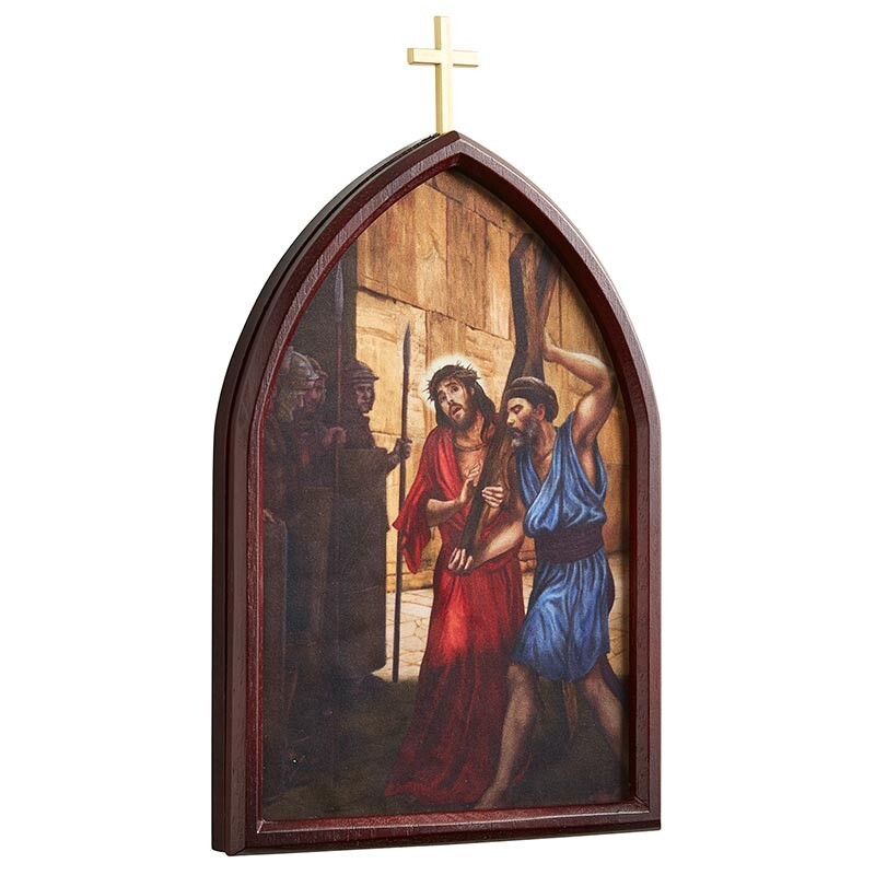 Stations of The Cross Wood Plaque Set, 10'' H. (USUALLY SHIPS WITHIN 2 DAYS)