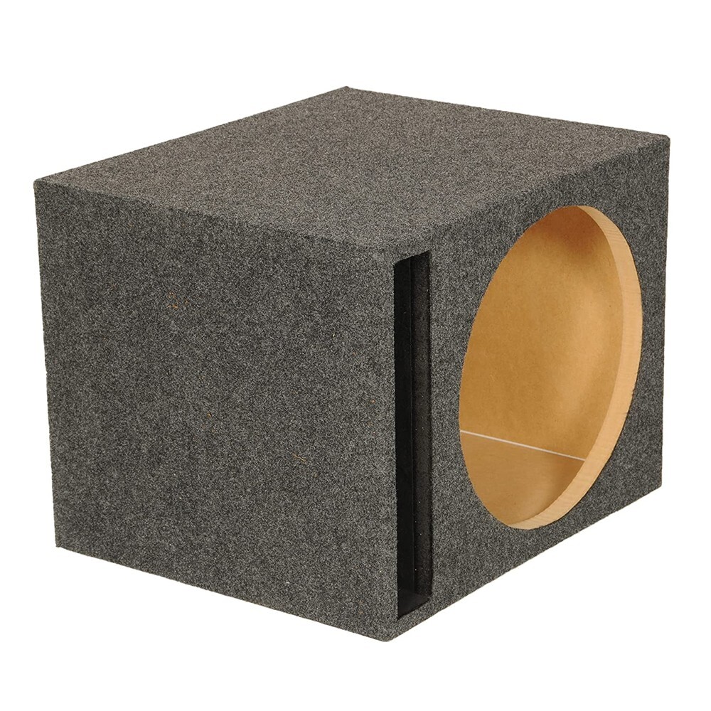 QPOWER SINGLE 15″ LARGE SLOT PORTED HIGH SPL CARPET EMPTY WOOFER BOX ENCLOSURE