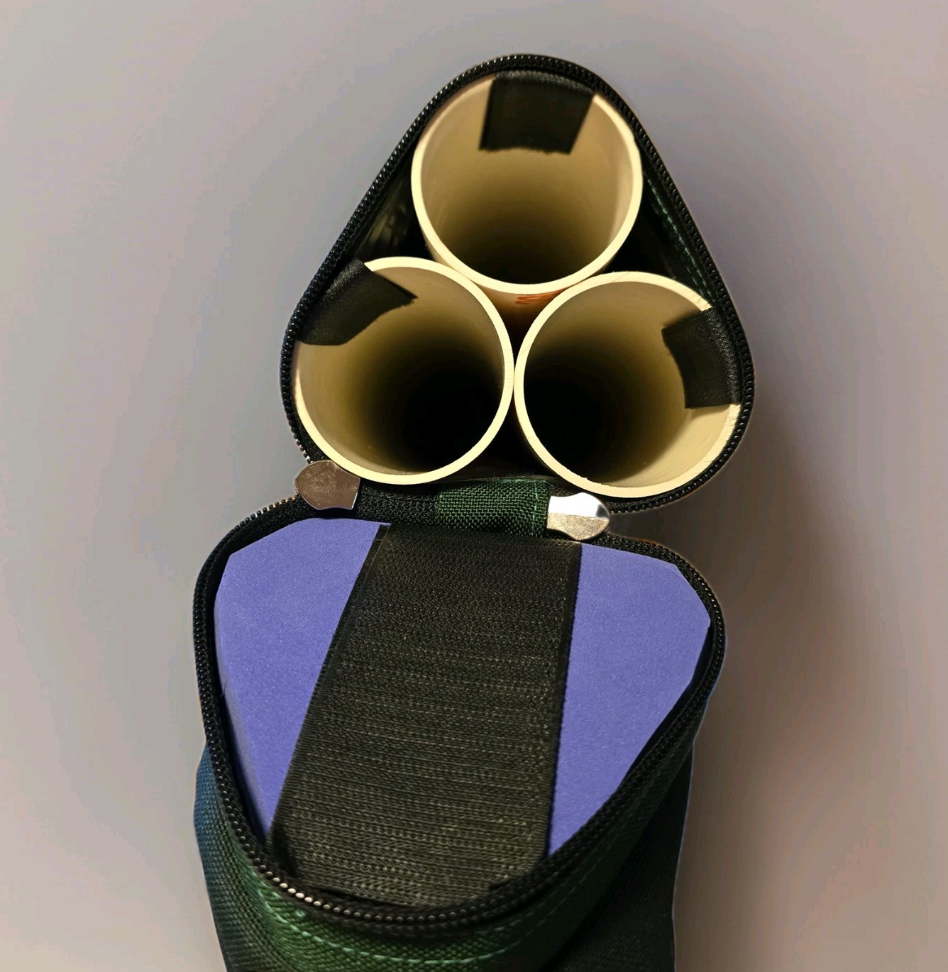 HARDING & SONS 3/Three-Rod Fly Fishing Rod Case Canvas Over Hard PVC NEAR MINT!