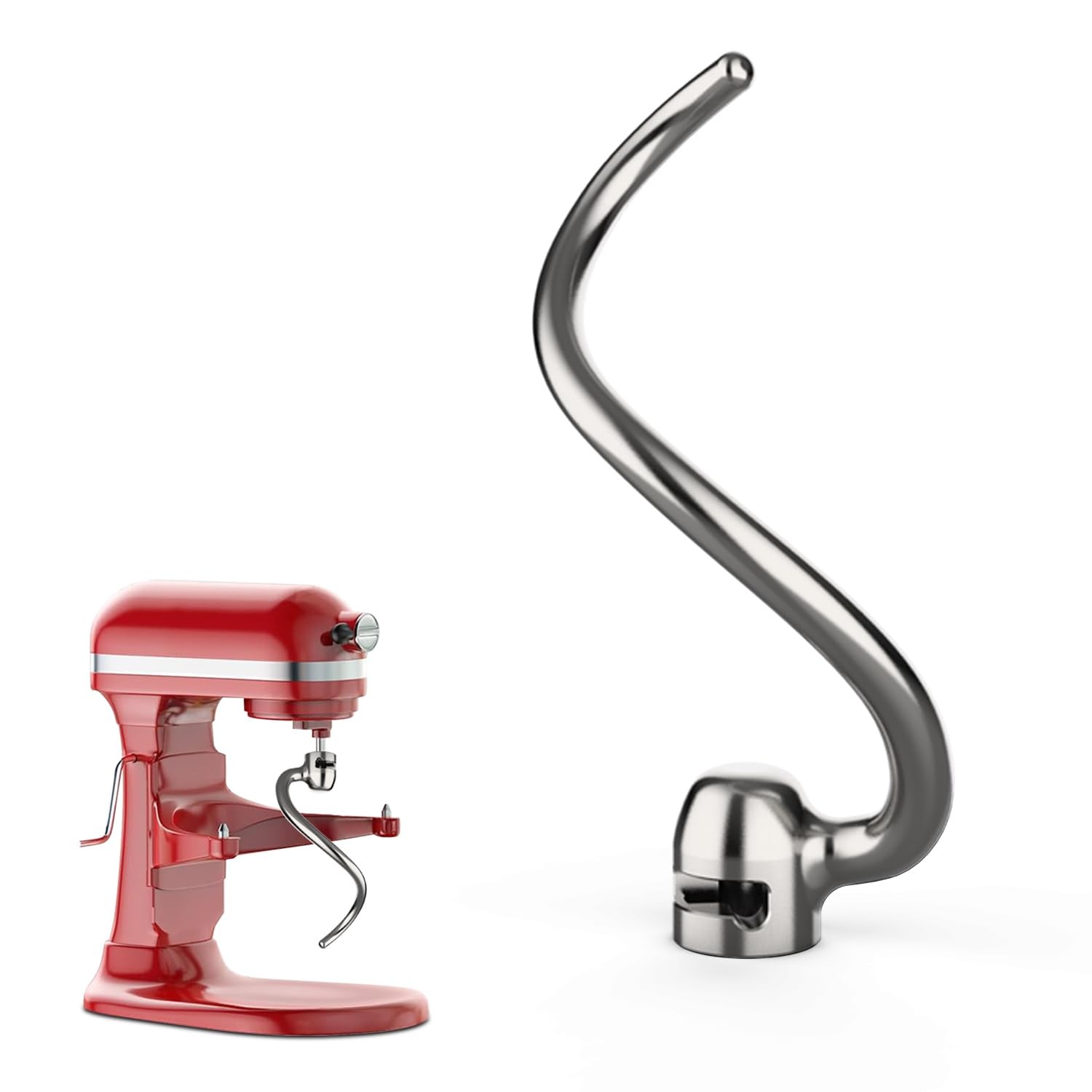 Stainless Steel Dough Hook for KitchenAid 5QT-6QT Bowl-Lift Stand Mixers, Fit...