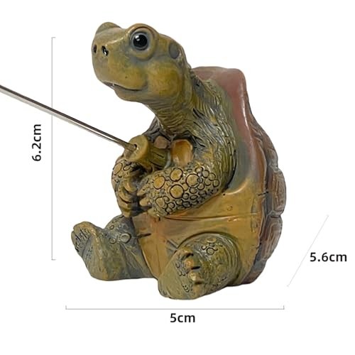 Cute Courtyard Decoration Resin Turtle Fishing Figurine, Suitable for Outdoor