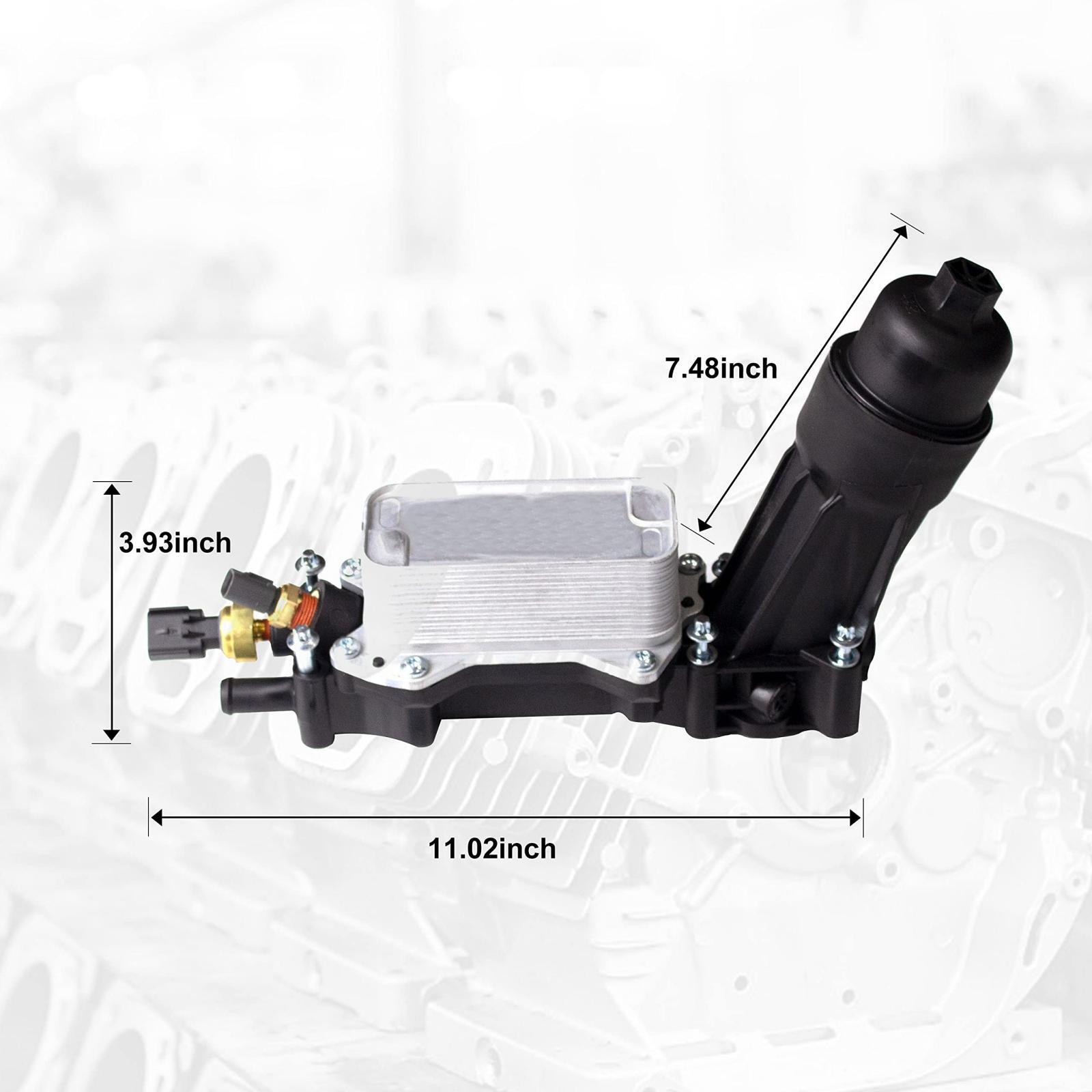 Engine Oil Cooler Filter Housing Adapter For 14-2018 Chrysler Dodge Jeep V6 3.6L