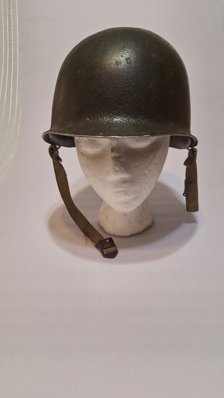 WW II US Military M1 Front Seam Swival Bale Helmet With Liner