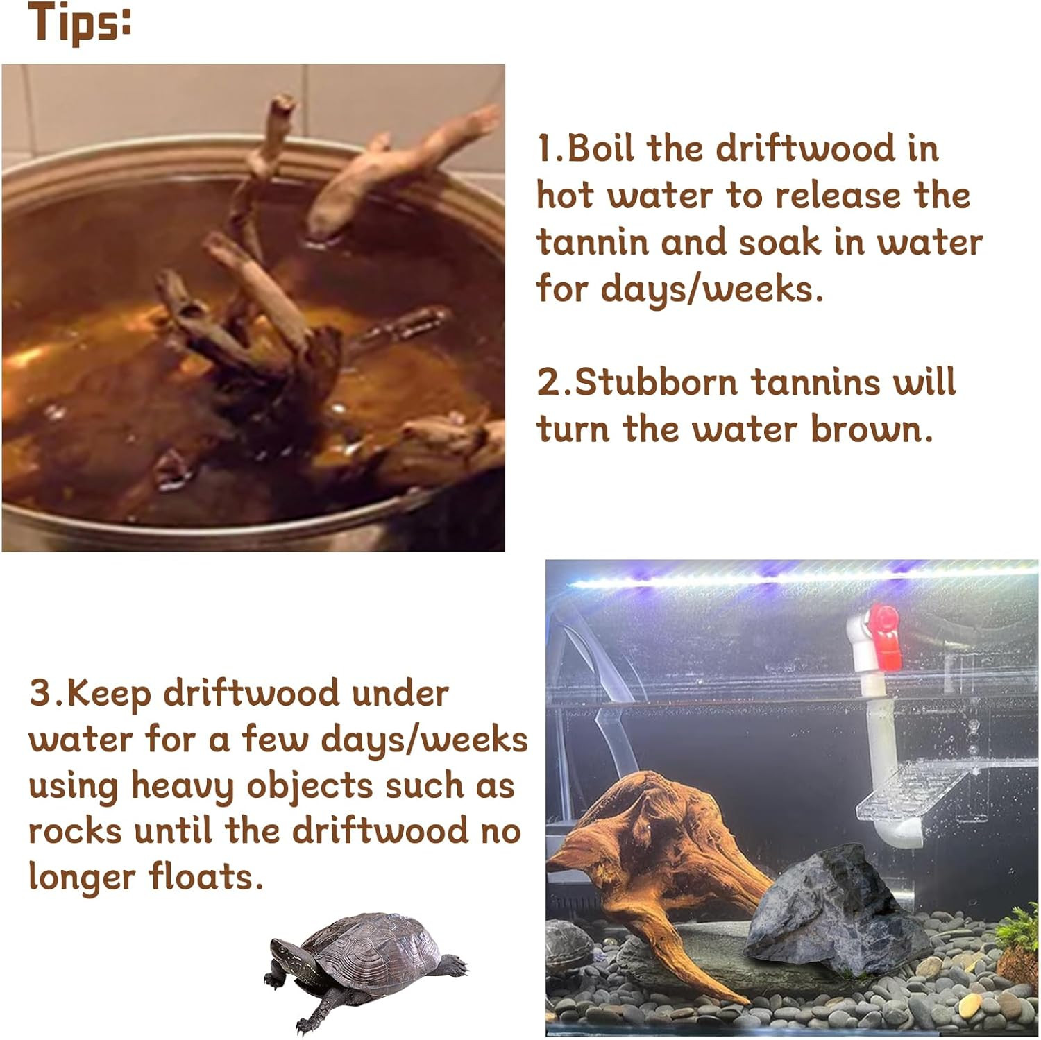 Natural Driftwood for Aquarium Decor-9-14 Assorted Large Driftwood,Fish Tank Dri