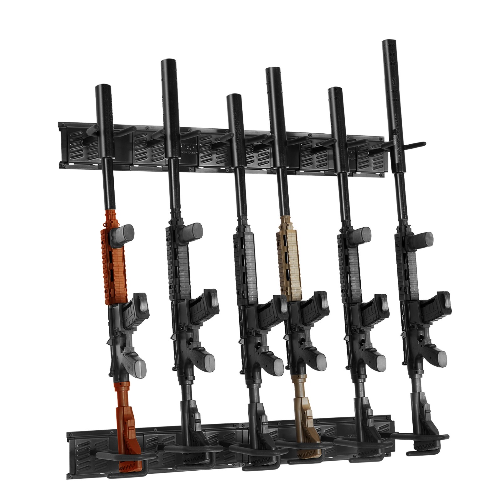 Uimoso Gun Rack 6-Slot Indoor Metal Gun Rack Wall Mount Vertical Rifle Rack