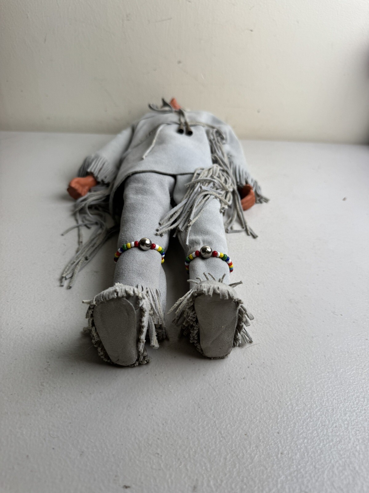 VINTAGE INDIANA STONEWARE NATIVE AMERICAN INDIAN CHIEF DOLL "KOKOMOKO" 1965