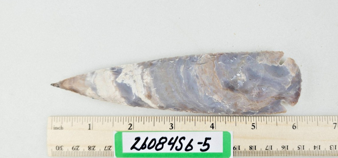 6" Spearhead - Lance Head - Drill Point - Knife - Hand Knapped Agate