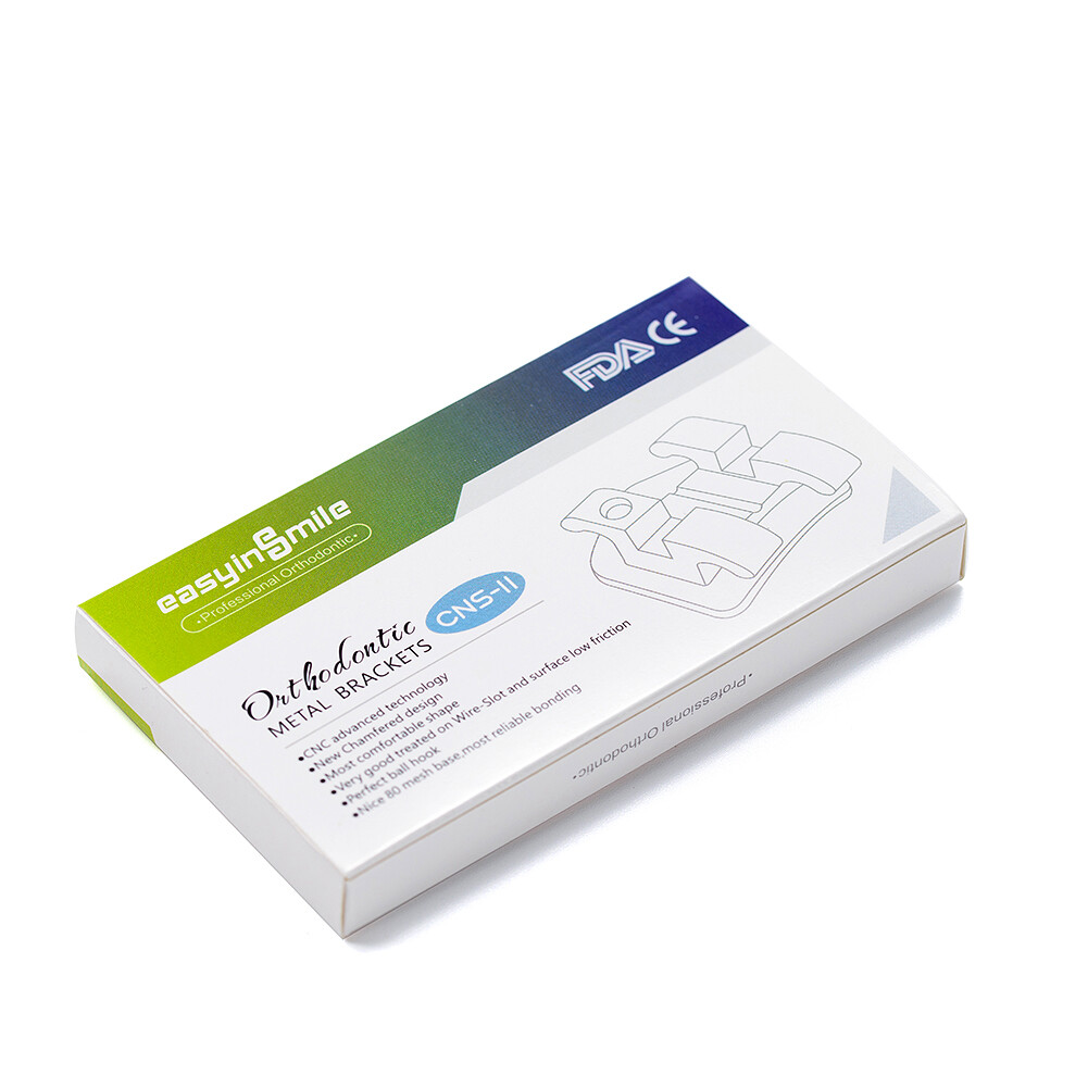 EASYINSMILE Dental Orthodontic Brackets Mini Metal Braces Roth/MBT 022 hook 345