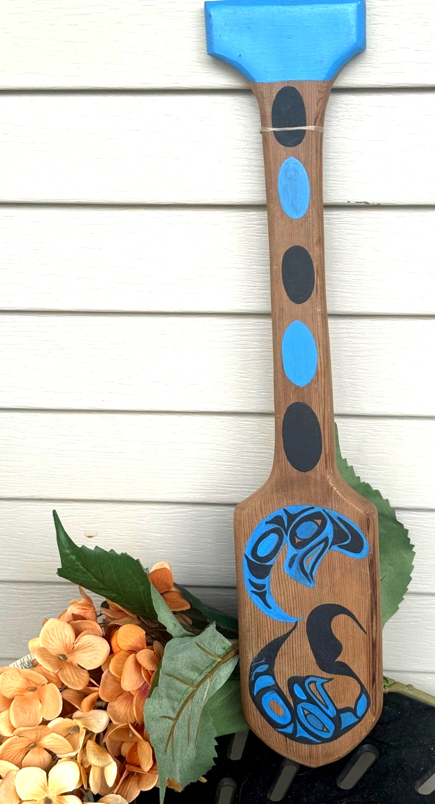 Northwest Coast Native Art   Kwakwa̱ka̱ʼwakw Vintage Thunderbird paddle